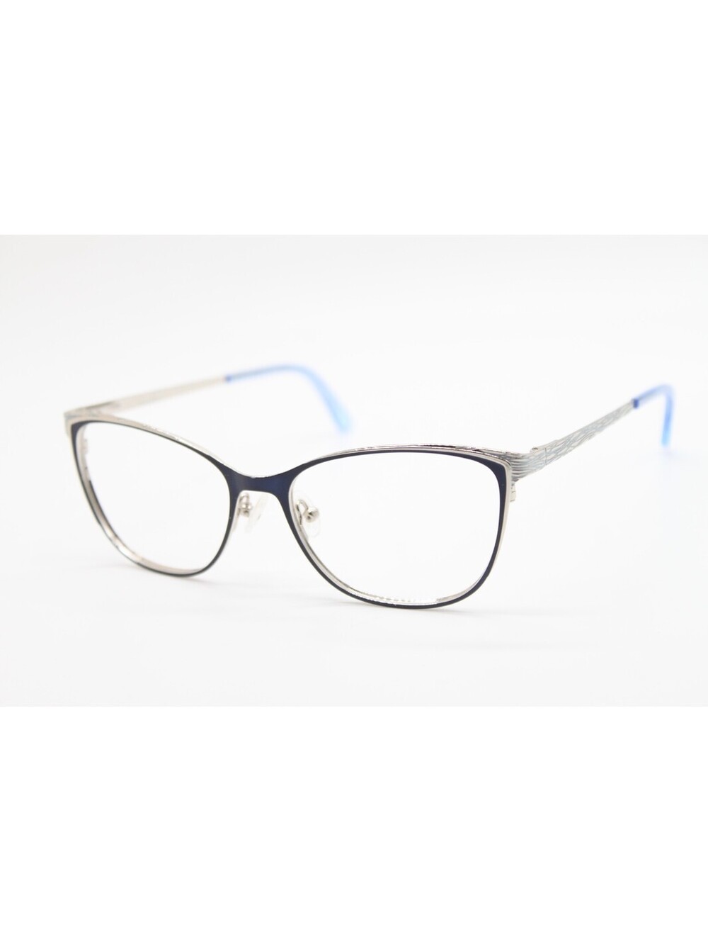 NEW NICOLE MILLER ST. ANTOINE C03 BLUE SILVER AUTHENTIC EYEGLASSES 52-16